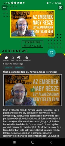 Úton a változás felé dr. Kovács János Ferenccel