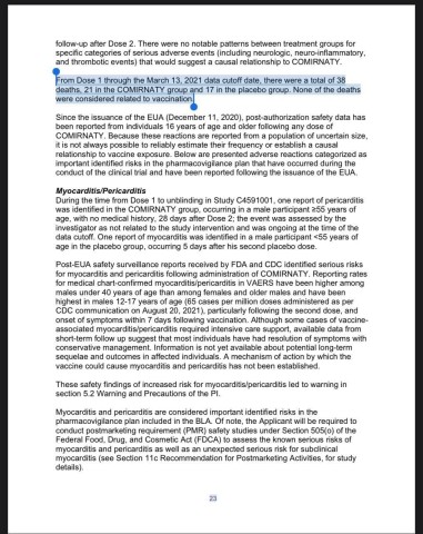 A Pfizer Klinikai Vizsgálati Vakcina Kontroll Csoportban többen haltak meg mint a Placebo csoportban