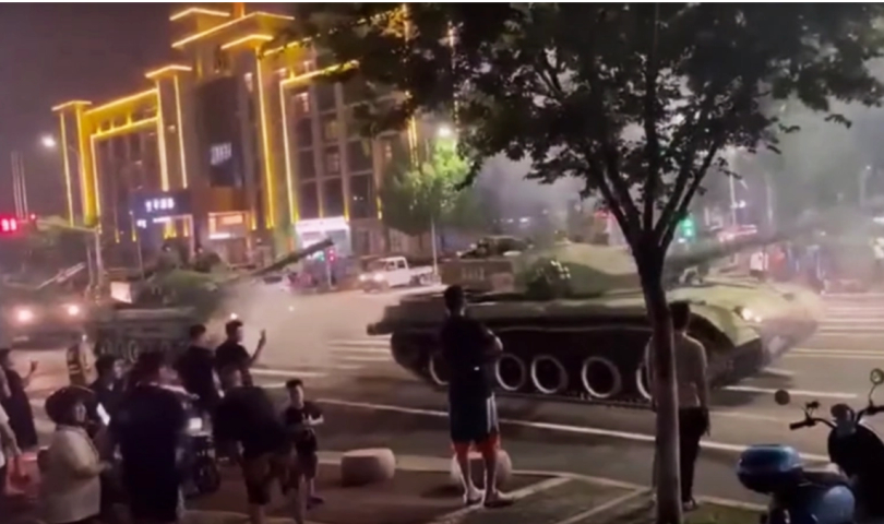 VIDEO: What was p(l)andemia for? A new act of COVID19 digital terror: the Chinese government uses tanks to protect banks from people robbed of their money under the banner of the QR code